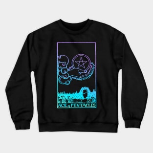 Ace of Pentacles Tarot Card Crewneck Sweatshirt